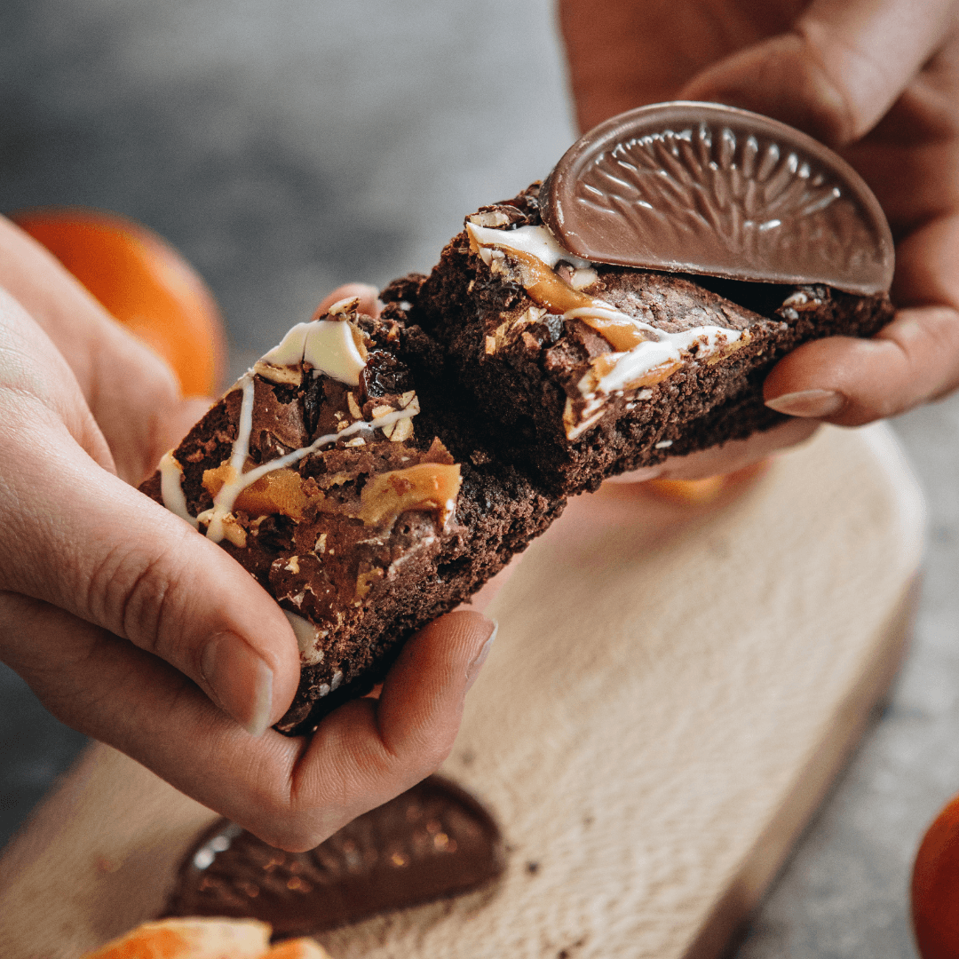 
                    Chocolate Orange Protein Brownies
                