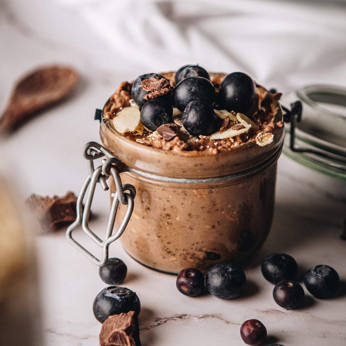 
                    Overnight Chia & Chocolate Protein Oats
                