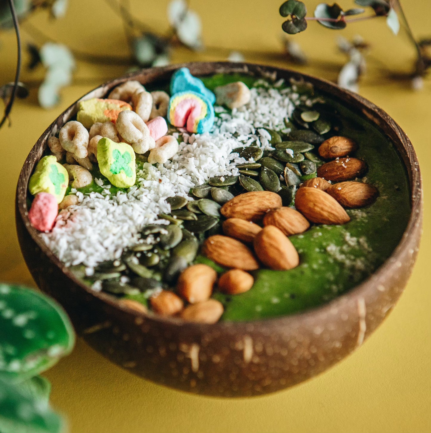 Super Green St Patricks Day Smoothie Bowl