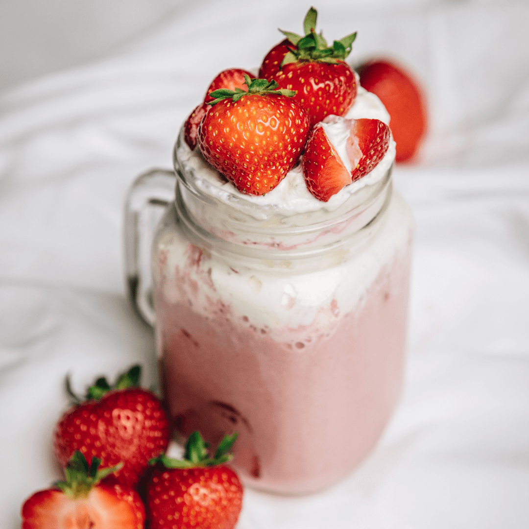 Strawberries and Cream Protein Shake