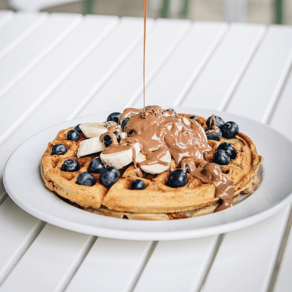 Salted Caramel Protein Waffles